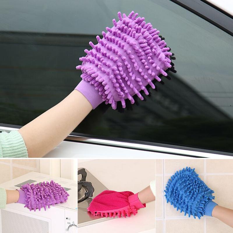Sarung Tangan Cuci Mobil Microfiber Chenille Halus