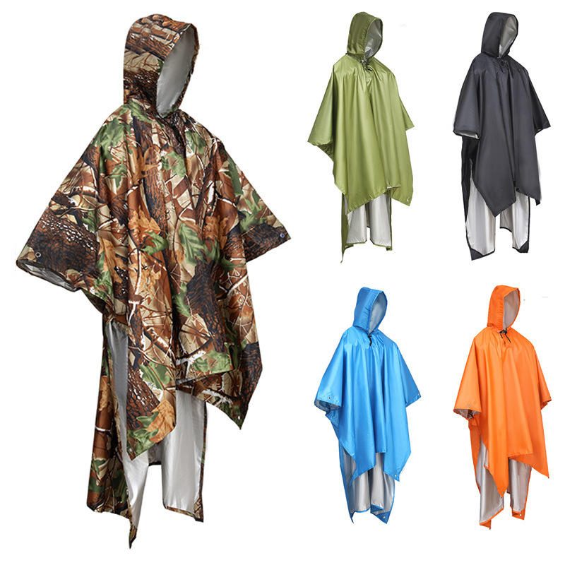 Jas Hujan Ponco 3-in-1 Waterproof & Tenda Matras Outdoor