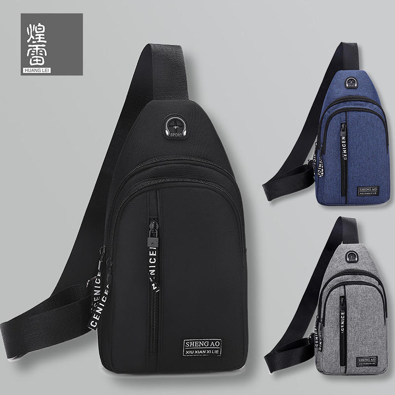 Tas Dada Pria Bahan Oxford Anti Air Selempang Banyak Saku