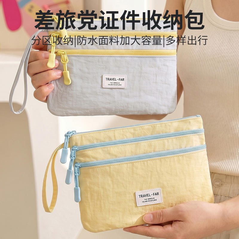 Tas Organizer Dokumen Travel & Dompet Paspor Multifungsi