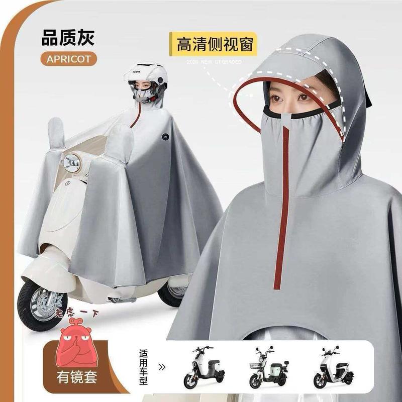 Jas hujan ponco panjang wanita untuk sepeda listrik dan motor