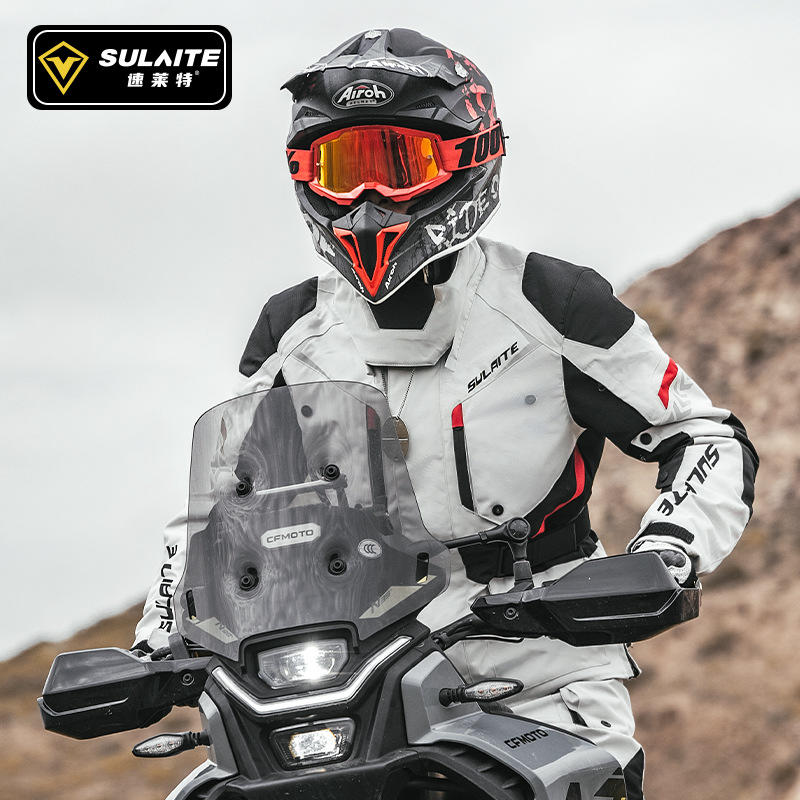 SULAITE Setelan Jaket Celana Motor Anti Angin 4 Musim