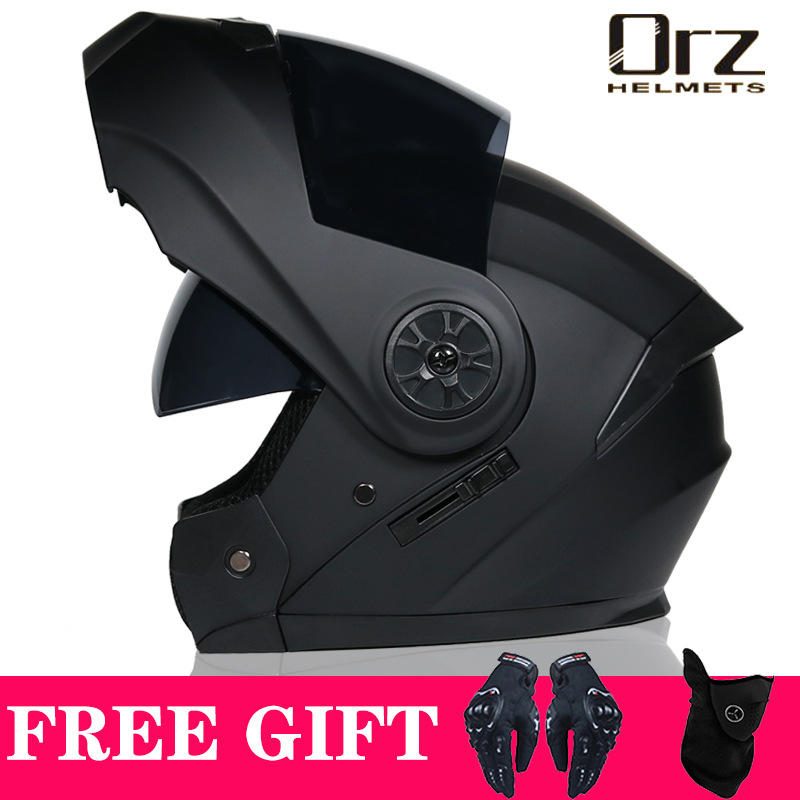 Helm Modular Full Face Sepeda Listrik ORZ Abu